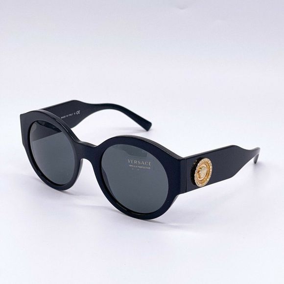 New Versace Women's Black Acetate Sunglasses - Picture 3 of 8